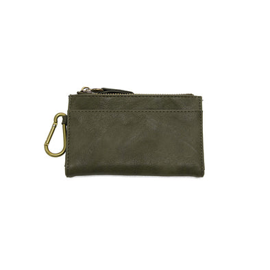 Bobbie Bifold Wallet With Carabiner in Dark Basil