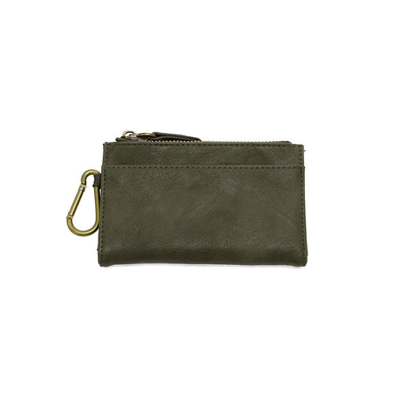 Bobbie Bifold Wallet With Carabiner in Dark Basil