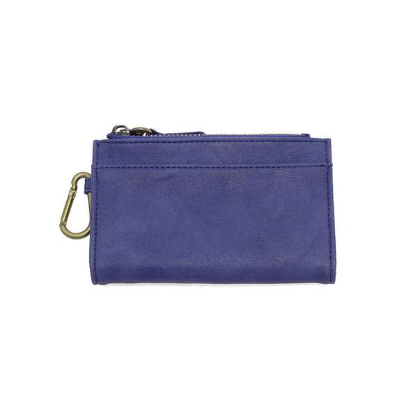 Bobbie Bifold Wallet With Carabiner in Cobalt