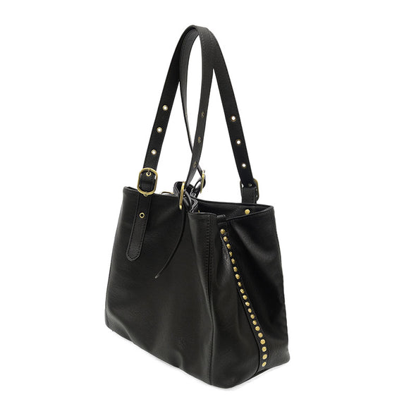 Shelby Studded Tote Bag in Black