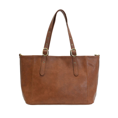 Shelby Studded Tote Bag in Saddle