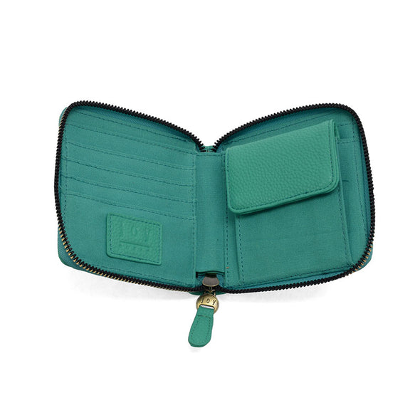 Palmer Square Zip Around Wallet in Turquoise