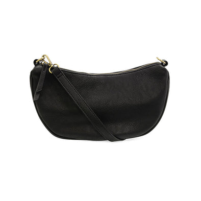 Miranda Crescent Crossbody Bag in Black