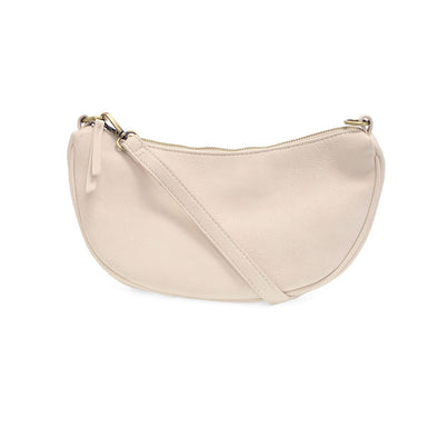 Miranda Crescent Crossbody Bag in Ecru