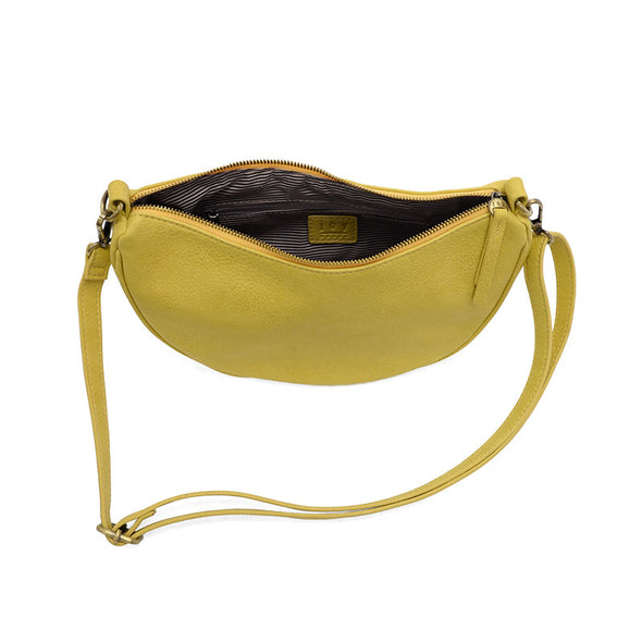 Miranda Crescent Crossbody Bag in Yellow