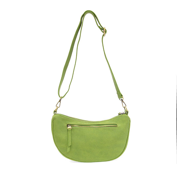 Miranda Crescent Crossbody Bag in Lime
