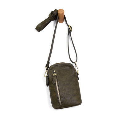 Jolene Crossbody Phone Bag in Dark Olive