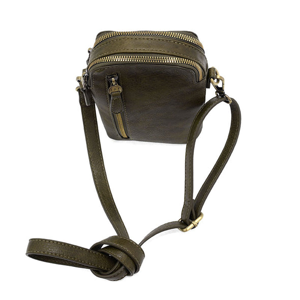 Jolene Crossbody Phone Bag in Dark Olive