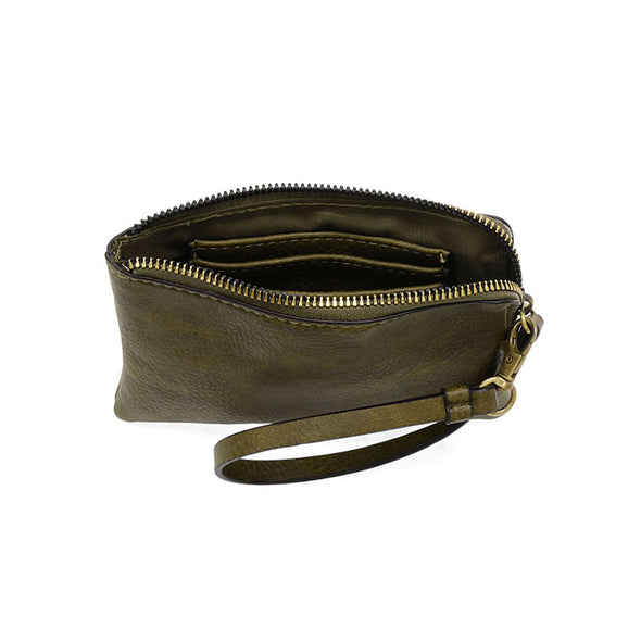 Pippa Wristlet Pouch in Dark Olive