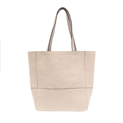 Faith Raw Edge Tote in Bone