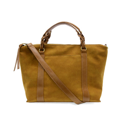 Mabel Faux Suede Tote in Golden Tan