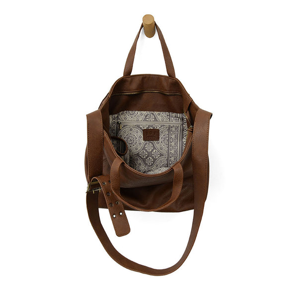 Alma Buckle Tote in Russett