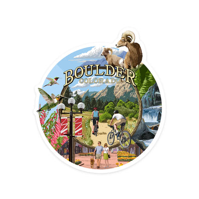 Boulder, Colorado Montage Views Sticker