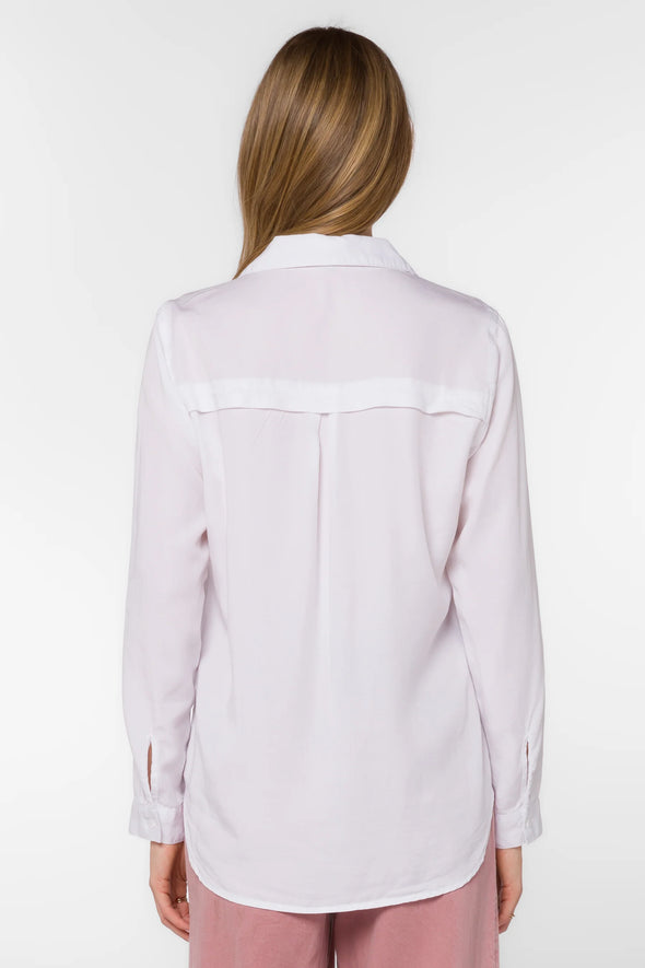 Leila Button Down in Optic White
