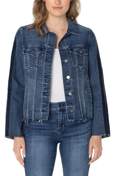 Frayed Jean Jacket in Gilmore