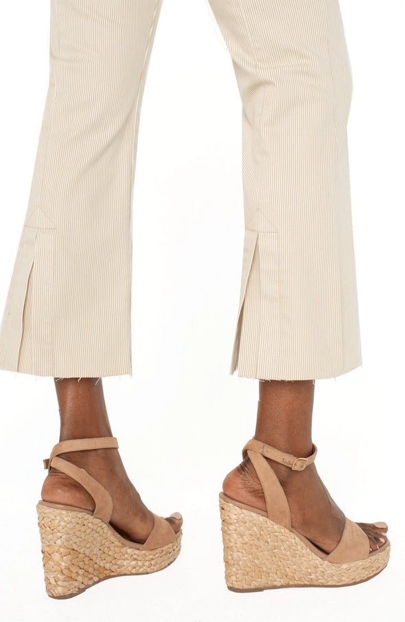 Gia Glider Crop Pant in Capuccino Stripe