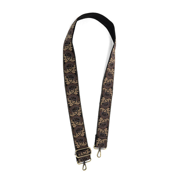 Blooming Poppy Guitar Strap in Neutral 2"