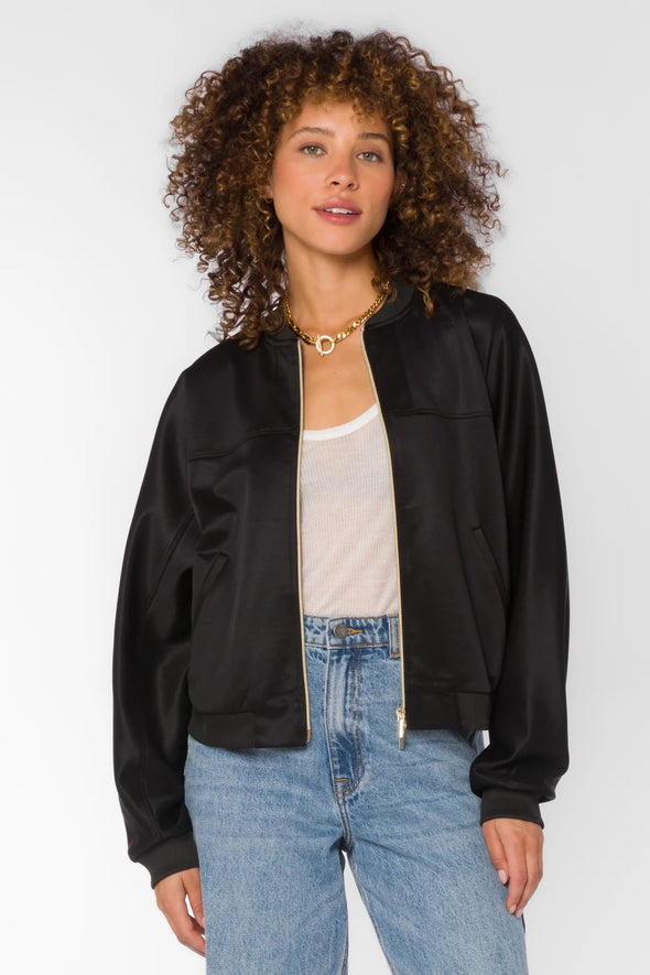 Lusha Black Zip Up Jacket