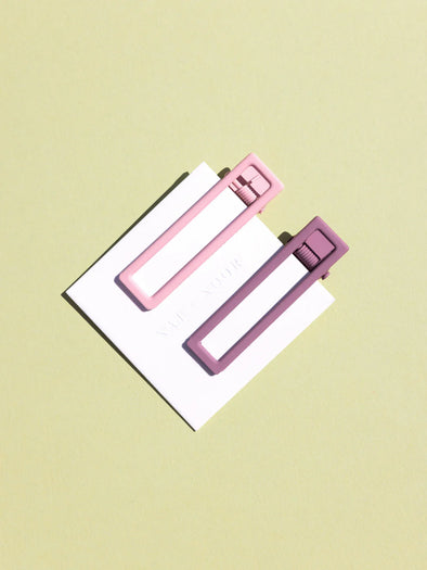 Lu Lu Hair Clips in Mauve + Pink