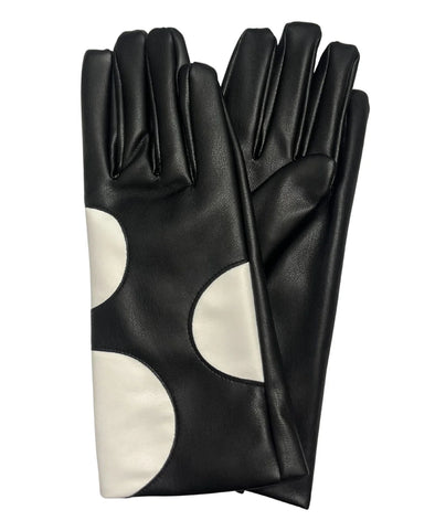 Vegan Leather Touchscreen Glove in Black