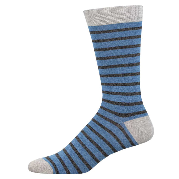 Men's Sailor Stripe Socks in Blue/Grey