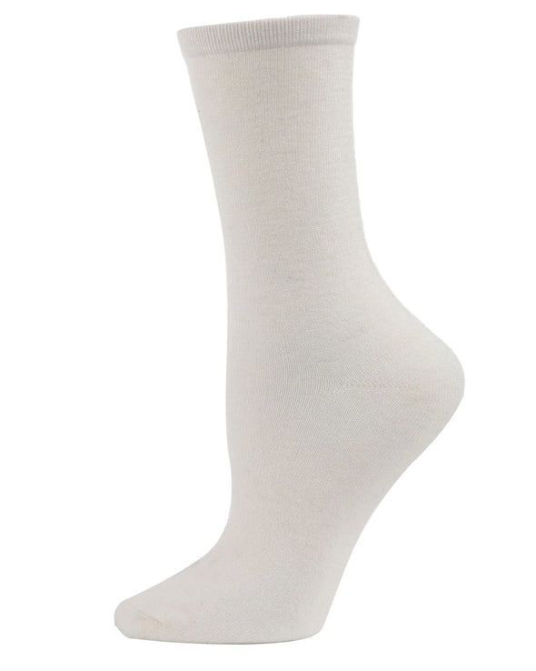 Ivory Cashmere Crew Socks