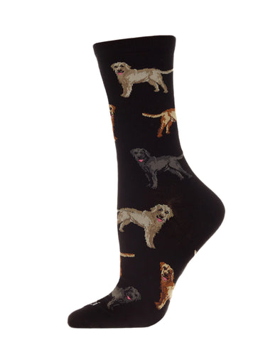Labradors Crew Socks in Black