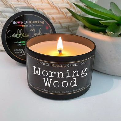 Morning Wood Soy Candle in Caribbean Teakwood