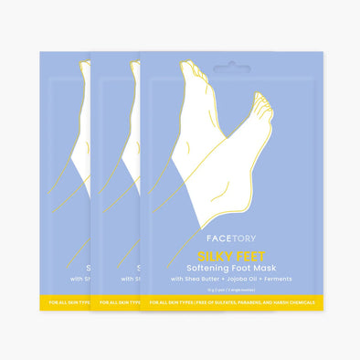 Silky Feet Softening Foot Mask- Shea Butter and Jojoba Oil - Pack of 2
