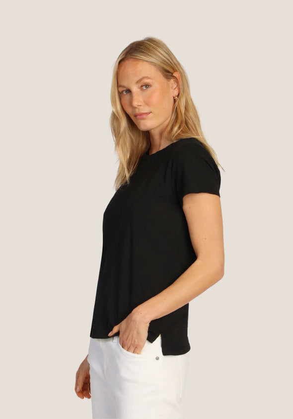 Black Modern Crew Tee