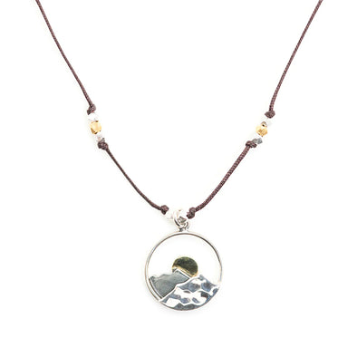 Mountain Necklace in Espresso