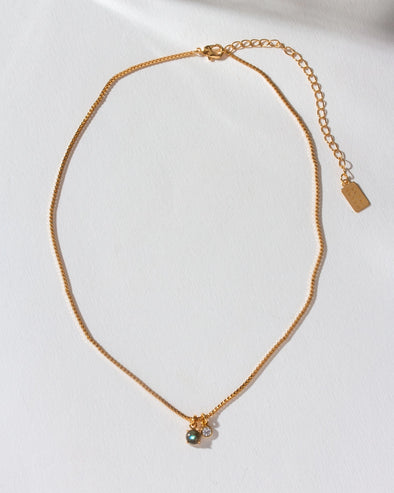 Pure Bliss Gemstone Box Chain Necklace