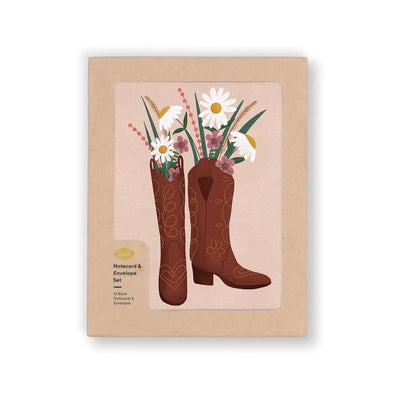 Boots & Flowers Notecards Boxed Set of 12