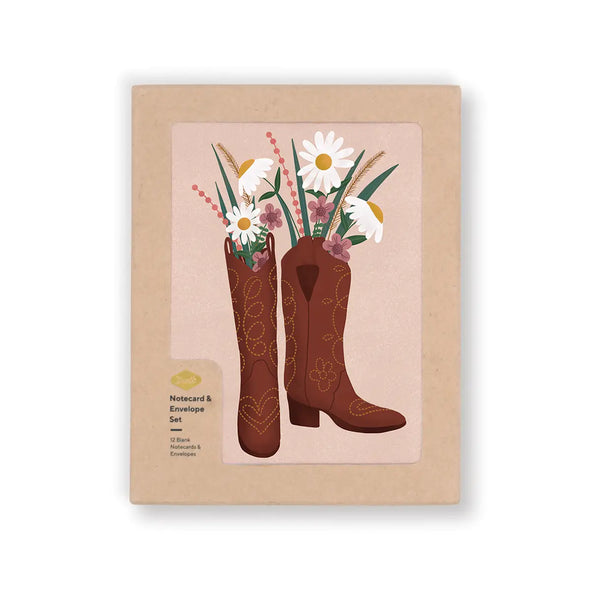 Boots & Flowers Notecards Boxed Set of 12