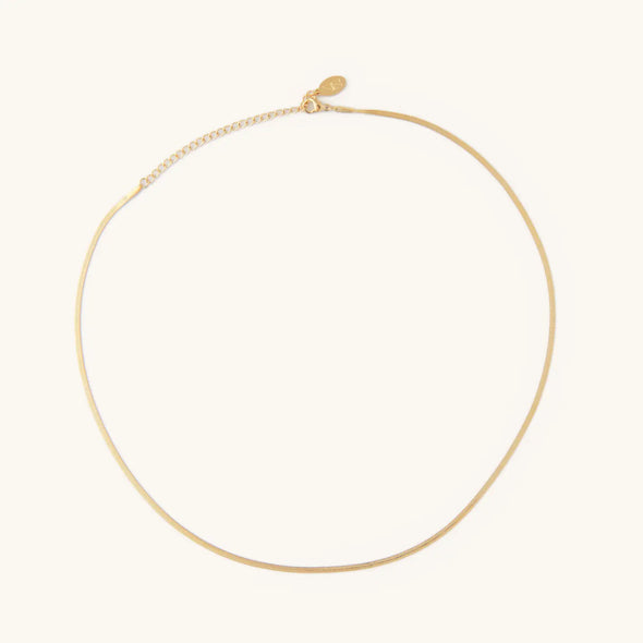 Gold Herringbone Necklace