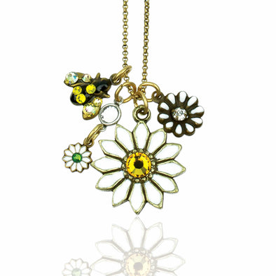 “Oopsy Daisy” Crystal Jumble Charm Necklace