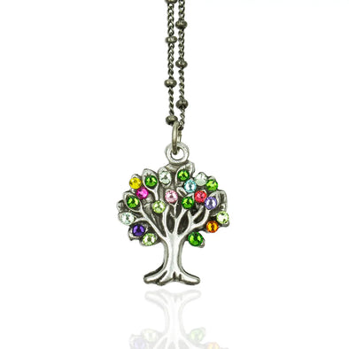 Moringa Tree of Life Crystal Necklace