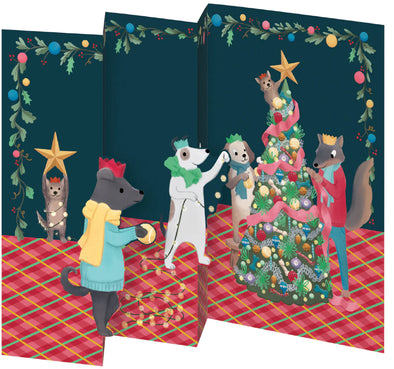 Animal Crackers Tri-fold Card Pack of 5
