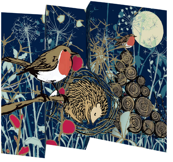 Winter's Tale Robin Tri-fold Card Pack of 5