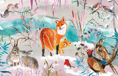 Wild Winter's Song Fox Gold Foil Card Pack of 8