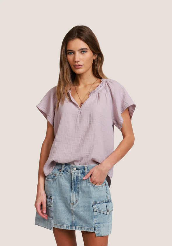 Lilac Short Sleeve Jolie Top