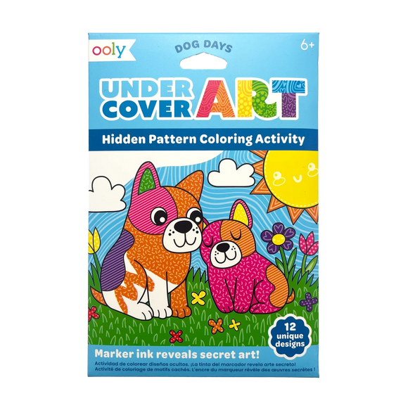 Undercover Art Hidden Pattern Coloring Activity Art Cards - Dog Days