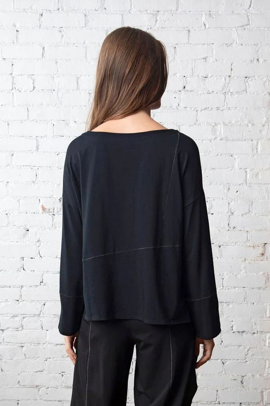 Black Boxy Zanna Top