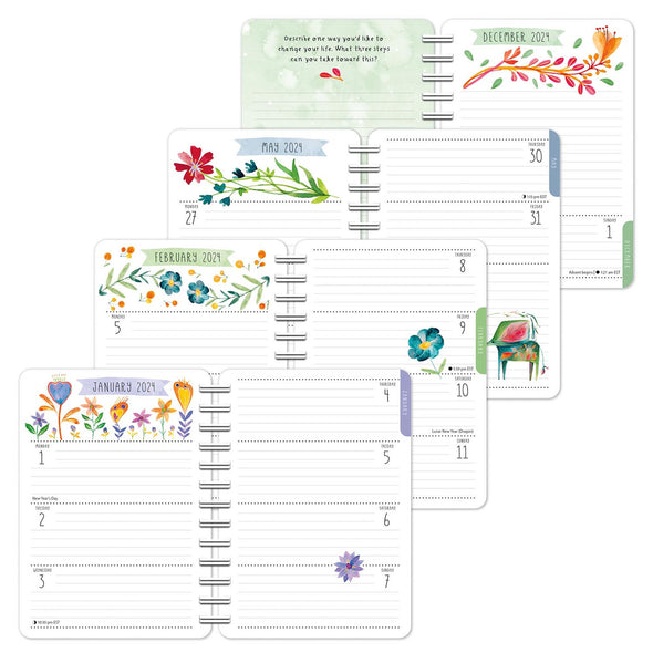 2024 Weekly Planner: Travel-Size 12-Month Calendar