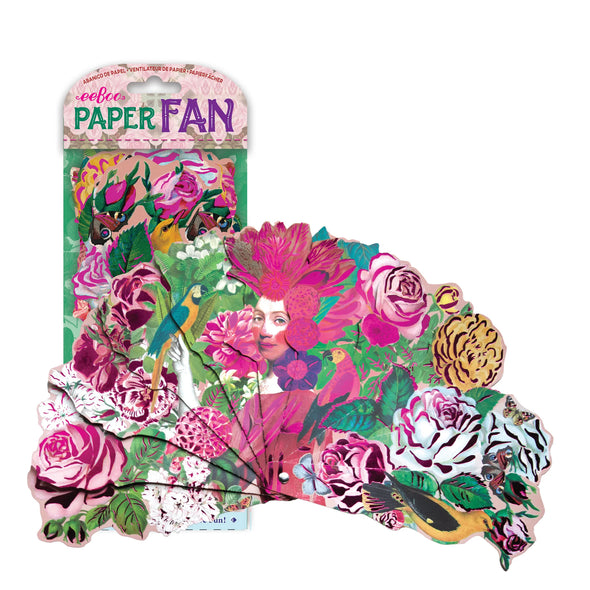 Artist Paper Fan - Sarah's Birds & Flowers