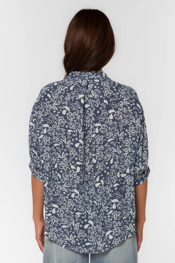 Pippen Blouse in Navy Floral