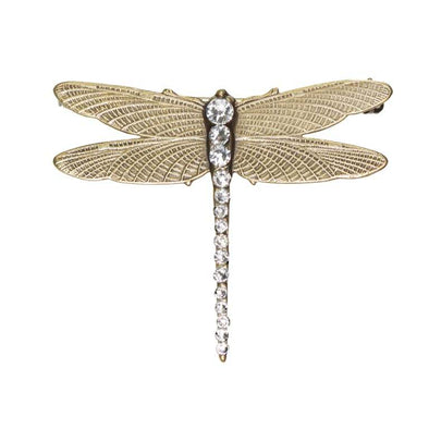 Mina Crystal Dragonfly Pin