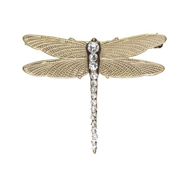 Mina Crystal Dragonfly Pin