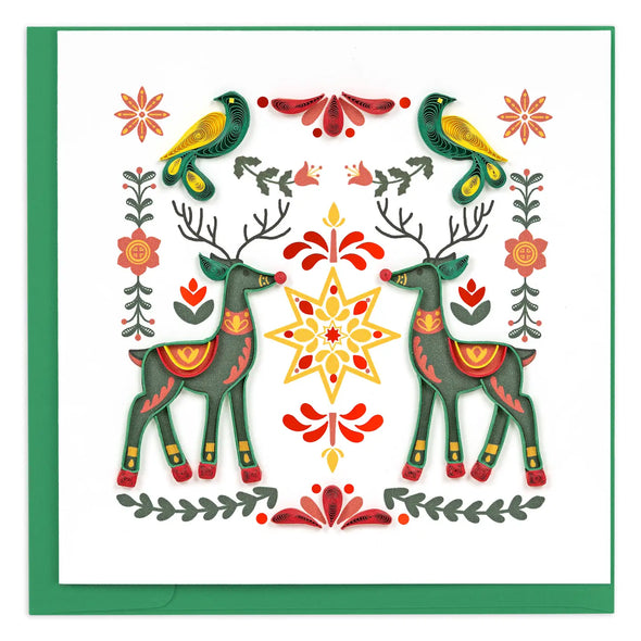 Quilled Scandinavian Christmas Greeting Card