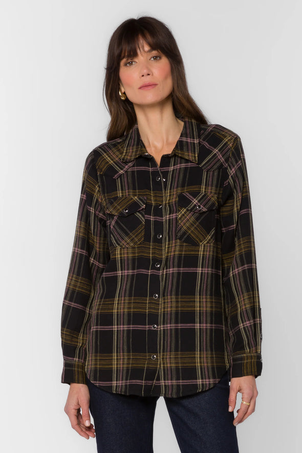 Raquel Top in Multi Plaid